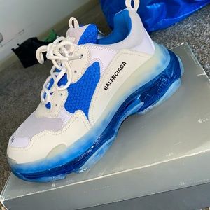 Balenciaga Triple S White Blue